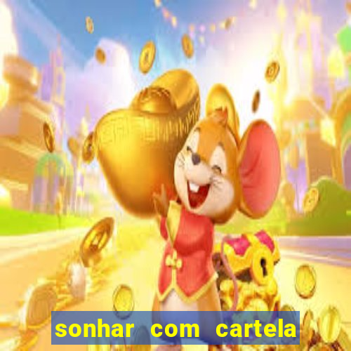 sonhar com cartela de bingo